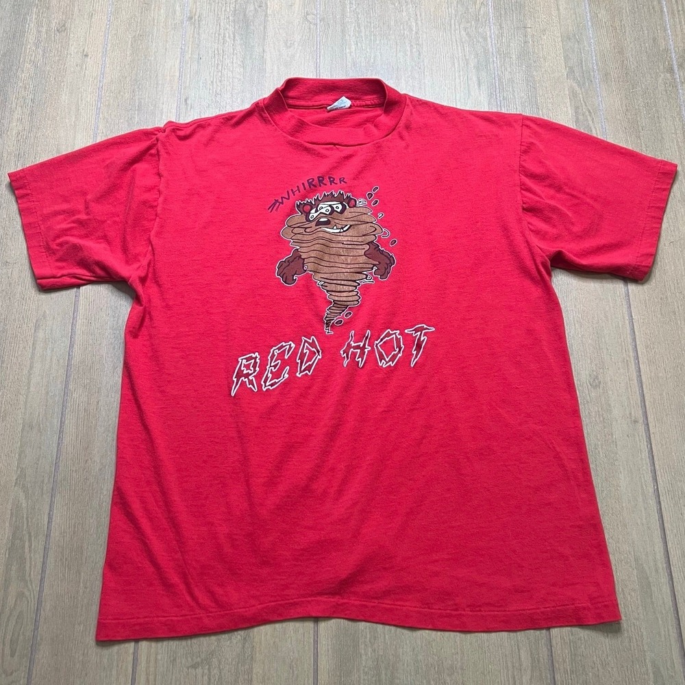 Artex T-Shirt Mens XL Red Taz Looney Tunes Red Hot Vintage 90s Graphic Tee USA‎